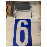 Step Stool and Plastic number sign