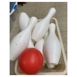 Plastic Bowling Pins and Balls
