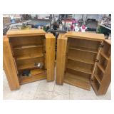2 Wooden DVD / VHS Storage  Cabinets