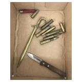 Flat w long Bullets, Sword Letter Opener, Knife