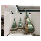 Metal sailboat wall hanging