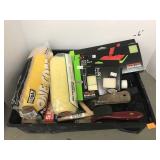 Paint tray and supplies