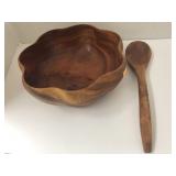 Wooden Bowl and Spoon