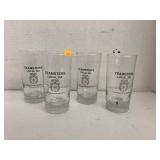Set of 4 Teamsters Local 364 glasses