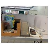 Misc Lot, bags, Cat scratcher, Hot Wheels, Table