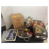 Vintage Lot Misc w/ Crock, Stein, Post Cards, &