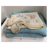 Blue Blanket and Animal Blanket, both have stains