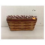 Longaberger basket w/ fabric & plastic liners