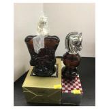 2 Avon bottles, Eagle, Rook Chess Piece