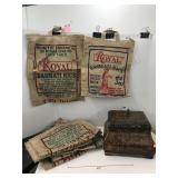 Burlap Bags and Box