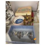 Group Lot w/ Table Runner, Plates, VTG Snack Set