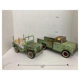Vntg Tonka pick-up and Jeep