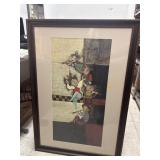 Framed Signed Print  - G. Rodo Boulanger" Les
