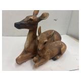Vintage Deer and Fawn  - Resin