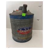 Vintage Delphos 2 Gallon Galvanized Gas Utility