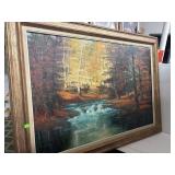 Framed Signed Painting on Canvas approx 45.5 x 34