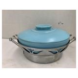Dish with Metal Holder