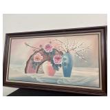 Framed Signed Painting on Canvas approx 54 x 30.5