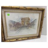 Signed Watercolor Framed Painting By Bernadette