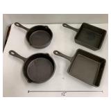 4cnt Cast Iron Skillets