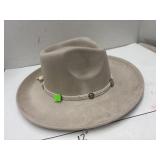 Wide-Brim Hat with Braided Concho Hatband  - new