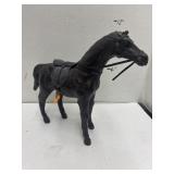 Vintage Leather Horse Figurine Statue