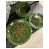 Matching Green Plates and Bowls
