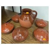 Vintage Glazed Pottery Set