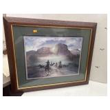 Framed Signed Cowboy Print