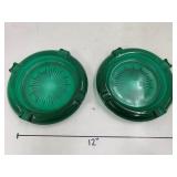 2cnt Glass Ash Trays, Both Have Many Chips