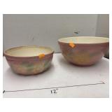 Matching Vintage Pottery Pink Bowls