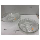 Federal Glass Swirl Large Serving Bowl & Vintage