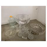 Swan Bowl, Egg Dish, and Glass