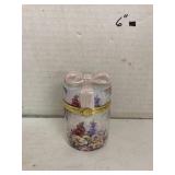 Porcelain peony jewelry box