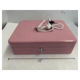 Metal cash box with keys