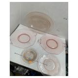 5cnt Pink Depression Glass