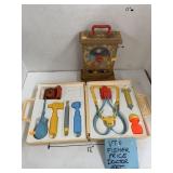 Vntg Fisher Price Doctor Set and Clock