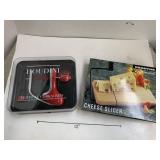 Cork screw and cheese slicer