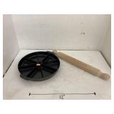 Wood rolling pin & Nordic Ware bake pan