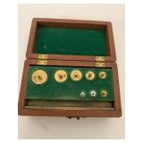 Central Scientific Co Weights in wooden box
