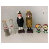3 Salt Pepper Shakers, Anthropomorphic Apple