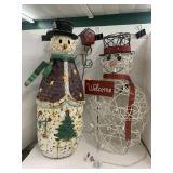 2 Metal Snowman decorations Lights do not Work