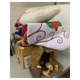 Nativity scene and Assorted Christmas decor