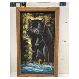 Black velvet black panther painting