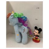 BAB My little pony toy and Mickey mouse bobble
