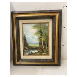 Framed, signed oil painting