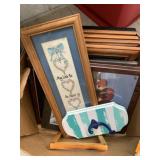 Box of pic frames and decor