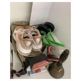 Nike shoes, bell, misc