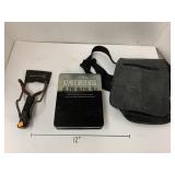 Sling shot, DVDs, bag