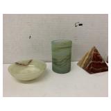 Glass cup, Bowl, Pyramid